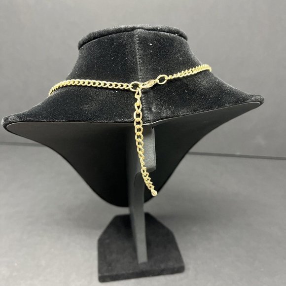 Two Tone Bar Necklace Gold Tone‎ Chain Unbranded And Unmarked - Picture 8 of 8